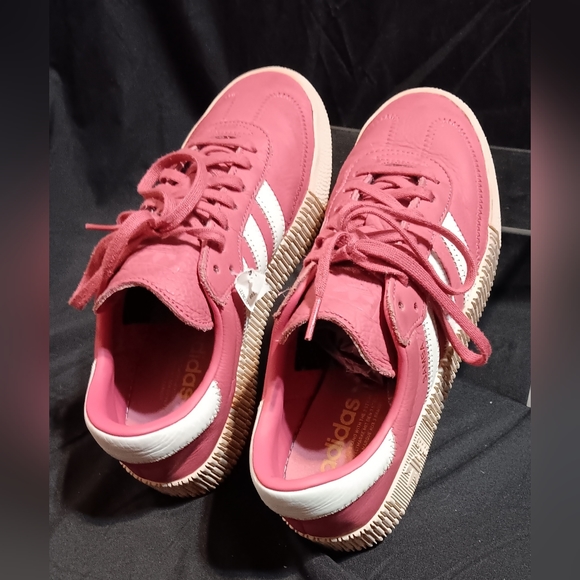 *New* ADIDAS SambaRose Leather Platform Trainers: size 10 - Picture 2 of 8